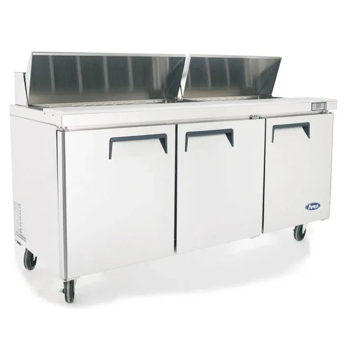Atosa MSF8304GR | 72" 3-Door Sandwich Prep Table   Commercial Kitchen Equipment