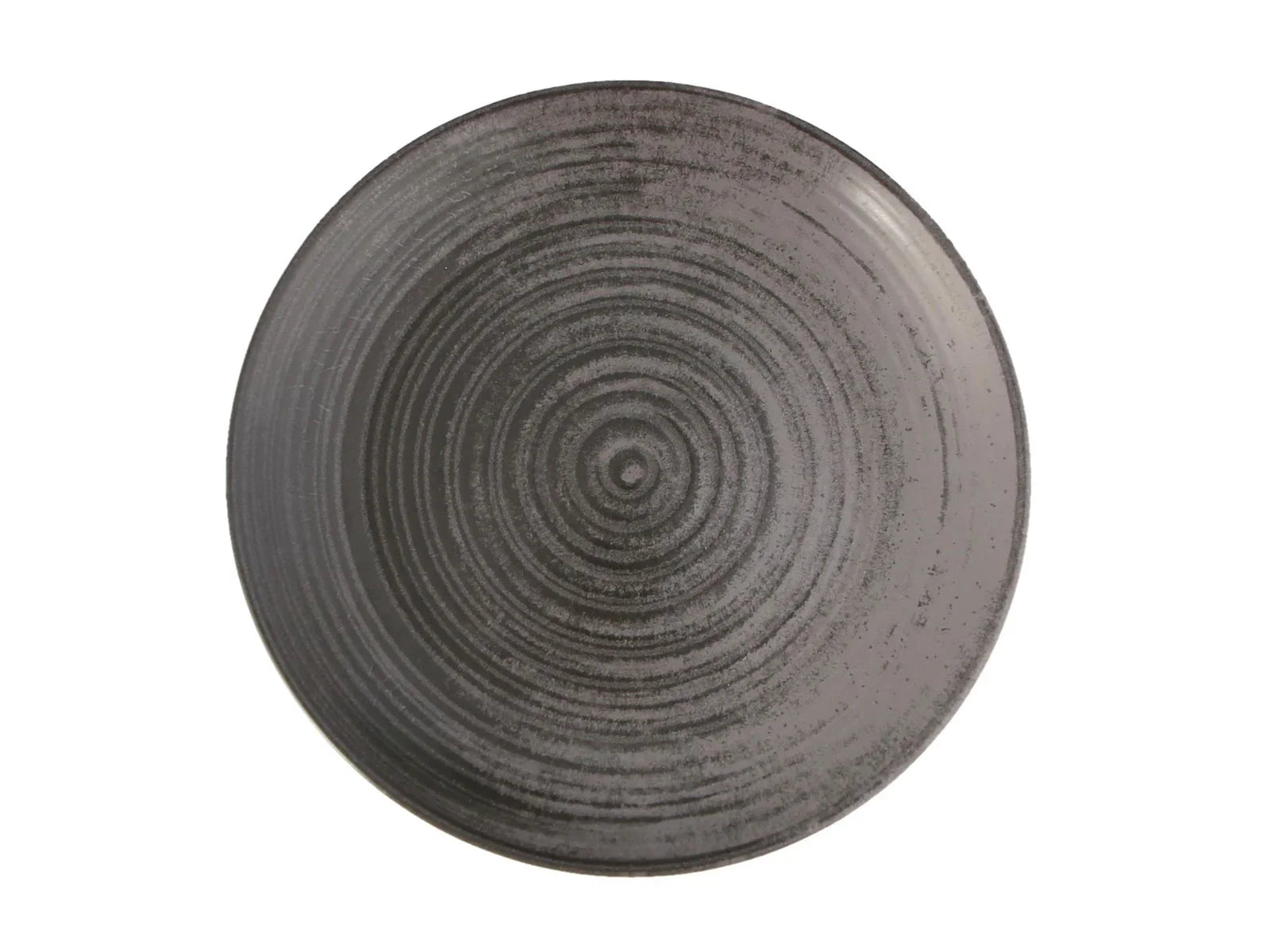 Porland Lykke 12.15" Grey Round Plate (6/Case) | 04ALM005948
