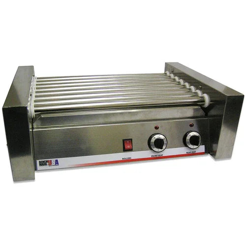 BENCHMARK 62020 hot dog roller grill with removable drip tray and 20 capacity