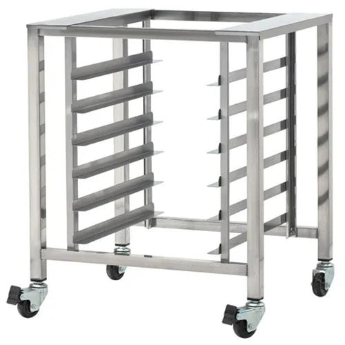 Turbofan SK32 equipment stand for six full-size sheet pans, open base with slides