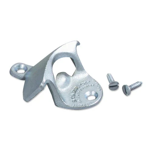 Browne 1199 Bottle Cap Remover, wall mounted, mounting screws, cadmium plated, cast metal