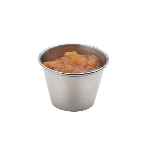 Browne 515059 Sauce Cup, 2-1/2 oz., 2-2/5 in  dia., round, rolled edge, stainless steel, satin