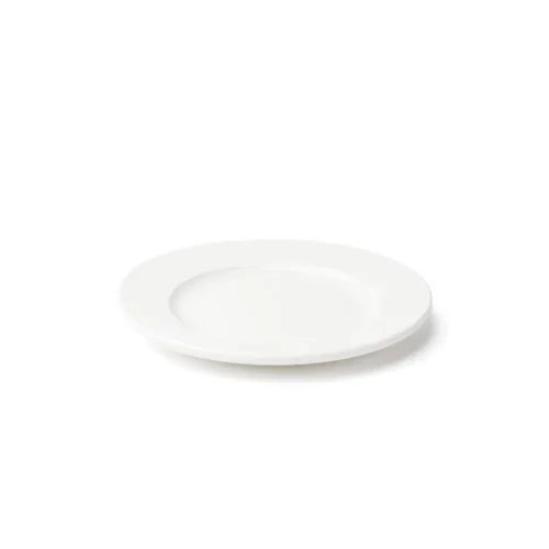 Browne 5630106 Plate, 16.4cm / 6.5 in , round, wide rim, vitrified high alumina porcelain, whit