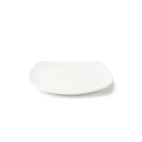 Browne 5630195 Plate, 17cm / 6.75 in , rounded square, coupe, vitrified high alumina porcelain,