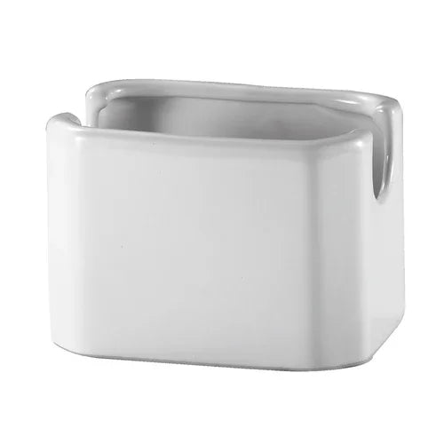 Browne 564001 Sugar Packet Holder, 4 in  x 2-4/5 in  x 2-4/5 in , rectangular, ceramic, white