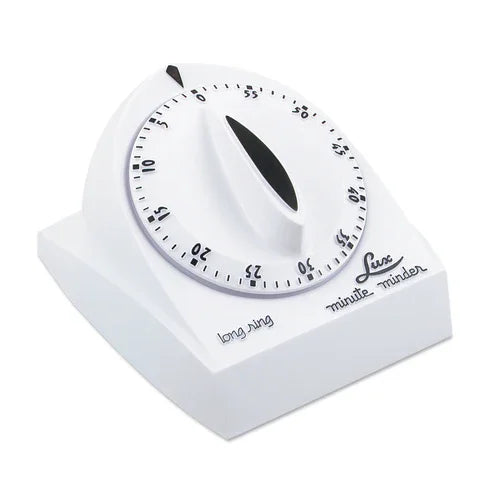 Browne 571929 Minute Timer, 2-3/4 in  dia. face, 1-hour timing capacity, insistent ring up to