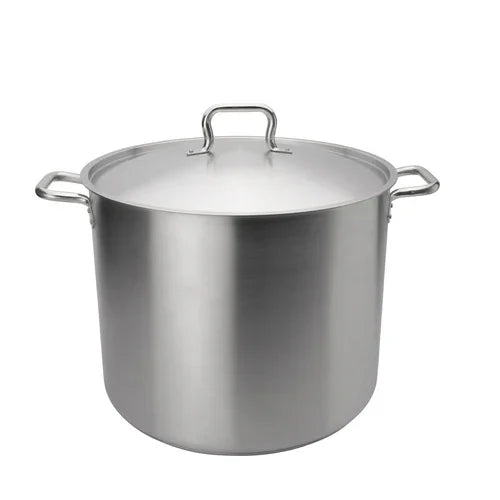 Browne 5733932 Elements Stock Pot, 32 qt., 14-1/5 in  dia. x 12-1/5 in H, with self-basting cov