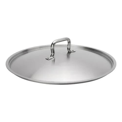 Browne 5734145 Elements Stock Pot Cover, 17-7/10 in  dia., self-basting, riveted loop handle, f