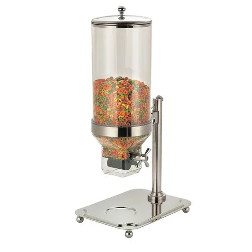 Browne 575161 Cereal Dispenser, 11.6 qt., 13-3/4 in L x 10-1/5 in W x 27 in H, 4-arm handle co