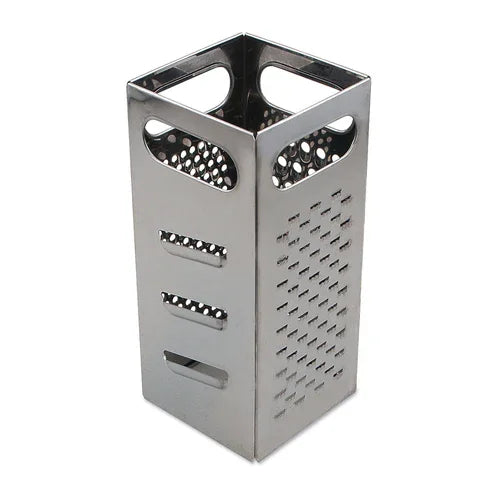 Browne 5753300 Grater, 4 in  x 4 in  x 9 in H, (4) surfaces: coarse shredder, medium shredder,