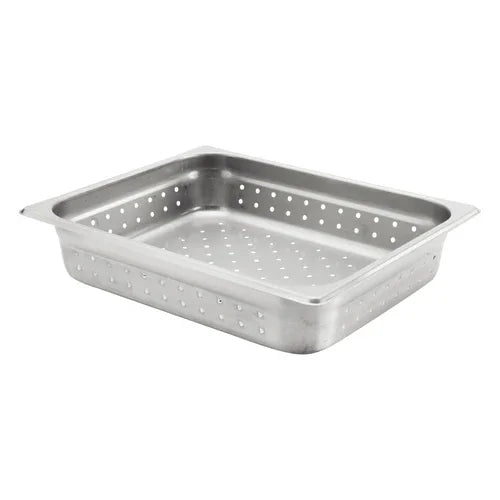 Browne 5781212 Steam Table Pan, 1/2 half size, 4.3 qt., 12-3/4 in L x 10-3/8 in W x 2-1/2 in  d