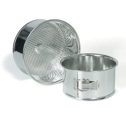 Browne 746060 Spring Form Cake Pan, 7 in  dia. x 3-4/5 in  deep, tin, polished finish