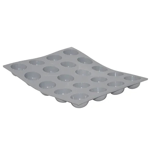 Browne 77185021 de Buyer Elastomoule Hemispherical Mold, mini, (20) 30 x 17 mm compartments, 8-1