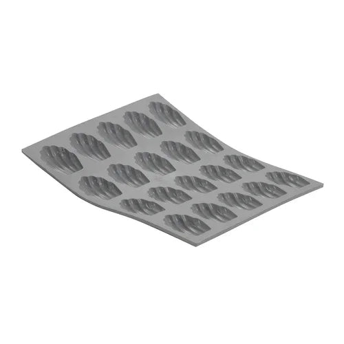 Browne 77185121D de Buyer Elastomoule Madeleines Mold, mini, (20) 40 x 30 x 11mm compartments, 8-