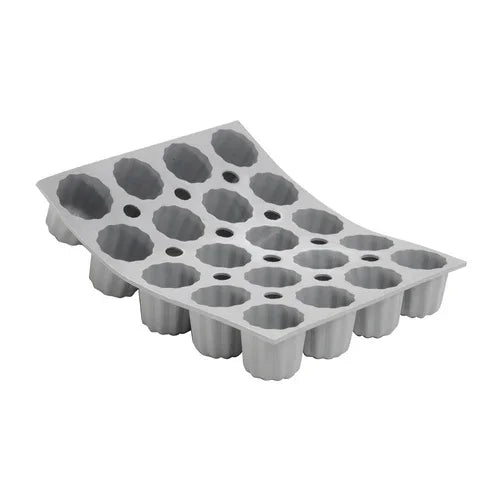 Browne 77185621D de Buyer Elastomoule Bordelais Mold, mini, (20) 35 x 35mm compartments, 8-1/4 in