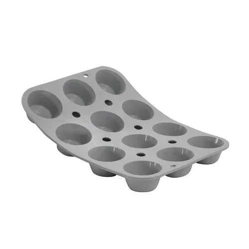 Browne 77186221 de Buyer Elastomoule Pomponnette Round Muffin Mold, (12) 46 x 30 x 24mm compartm