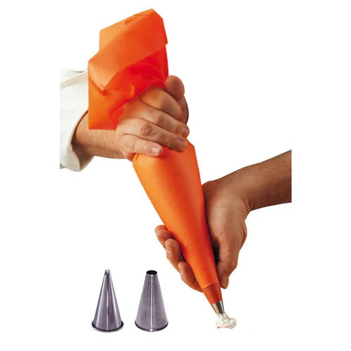 Browne 77434703 de Buyer Pastry Bag Set, including: (1) 13-3/4 in  bag, (2) nozzles: (1) plain &