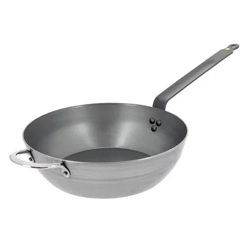Browne 77561432 de Buyer Mineral B Element Country Fry Pan, 12-3/5 in  dia., round, riveted hand