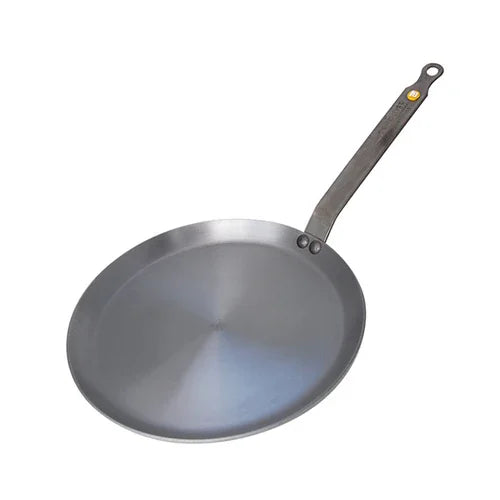 Browne 77561524 de Buyer Mineral B Element Pancake/Crepe Pan, 9-7/16 in  dia., round, riveted ha