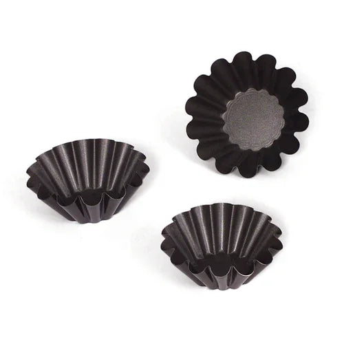 Browne 80223030 Brioche Mold, 7 in , large, 14 wide ribs, flat bottom, non-stick, coated steel