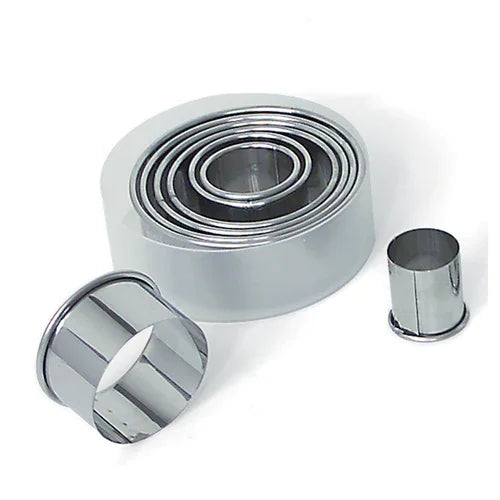 Browne 80880101 Pastry Cutter Set, 8-piece, plain, stainless steel