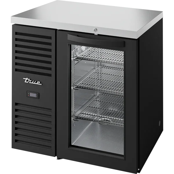 True TBR32-RISZ1-L-B-G-1 | 32" Black Reach-In Refrigerator 6 cu. ft.