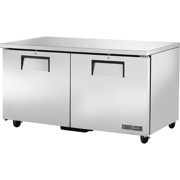 True TUC-60F-HC | 60" 2-Solid Door Undercounter Freezer  17.8 cu. ft.