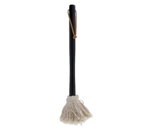 Chef Master 02103Y Mr. Bar-B-Qr Old Fashion Basting Mop, 15 in  L, cotton mop head, leather hanging