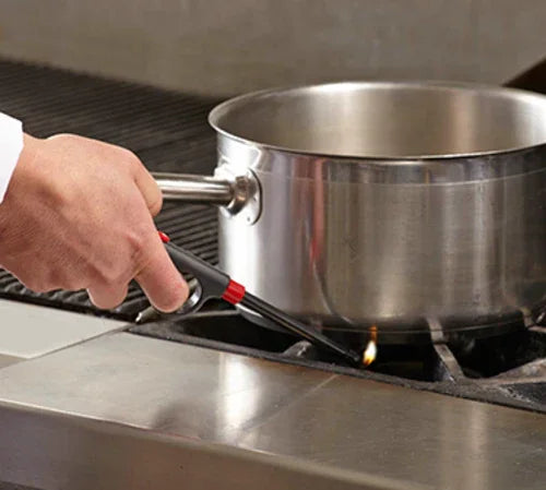 Chef Master 11006B Chef Master Refillable Butane Lighter, child resistant safety mechanism, flame a