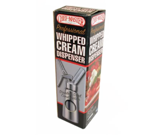 Chef Master 90078 Chef-Master Whipped Cream Dispenser, 1 pint (0.5L), dishwasher safe, stainless s