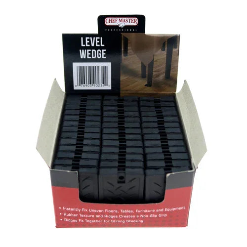 Chef Master 90234GD Chef-Master Level Wedge, fitted ridges for stacking, non-slip grip, rubber, blac