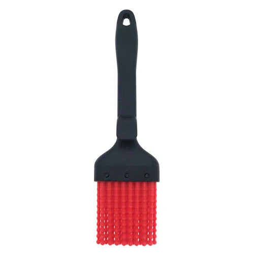 Chef Master 90248 Basting Brush, 2 in , 5-1/4 in L handle, beaded silicone, hangs on containers an