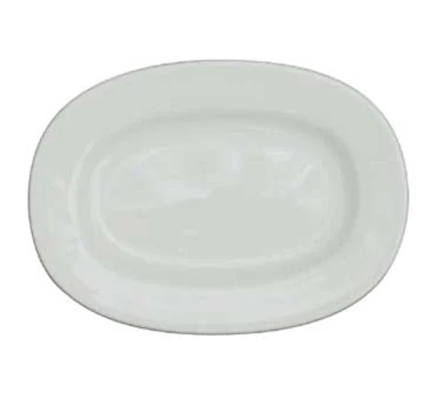 Churchill APR AO131 Oval Plate 13 Inch Rimmed Microwave and Dishwasher Safe
