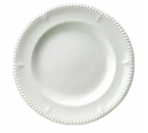 Churchill W BP101 Round 10-Inch Plate with Rope Embossed Edge and Fluted Design