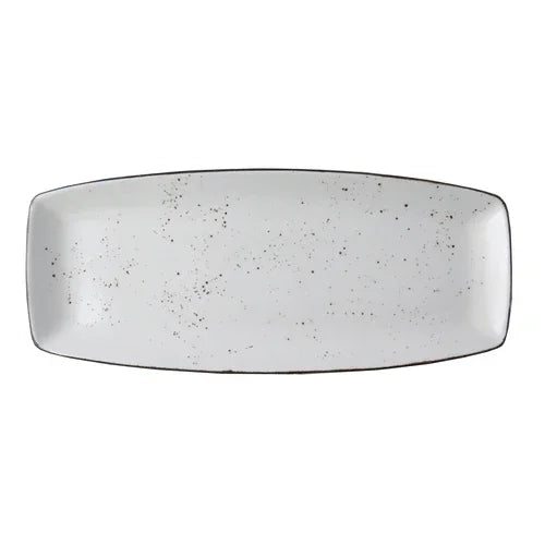Continental 32CURV192-01 rectangular platter 14-2/5 in x 6-1/10 in curved design