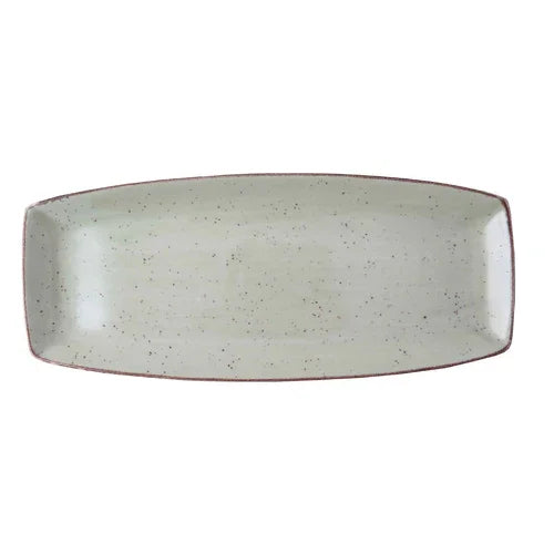 Continental 32CURV192-02 rectangular platter 14-2/5 in x 6-1/10 in scratch resistant oven safe