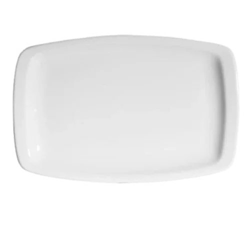 Continental 50CCPWD079 12 Inch Rectangular Platter with Narrow Rim and Rolled Edge