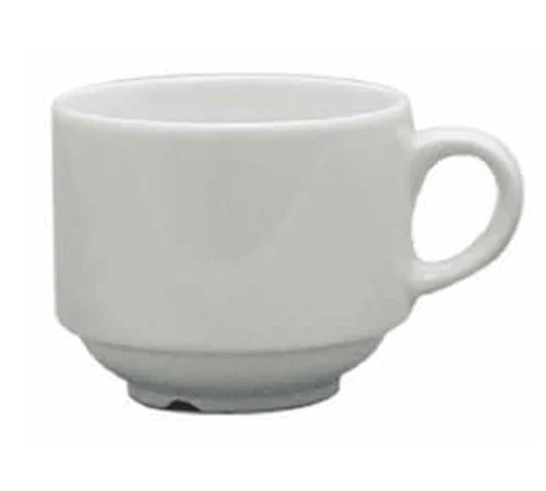 Continental 51CCPWD035 Cafe Cup 7.5 oz Stackable Scratch Resistant Oven Microwave Safe
