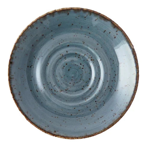 Continental 51RUS010-03 Saucer 6-1/2 inch Double-Well Round Blue