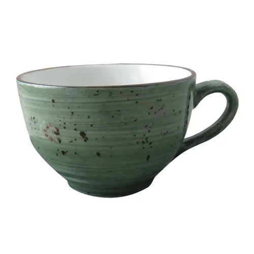 Continental 51RUS030-05 Cappuccino Cup 10 oz Green Rustics Collection