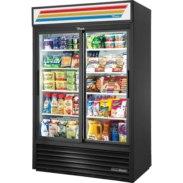 True GDM-45-HC-LD | 51" 2-Door Sliding Glass Merchandiser  Bottom Mounted  41.6 cu. ft.
