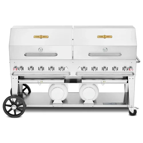CROWN VERITY CV-CCB-72RDP Grill with 10 Burners and Stainless Steel Construction