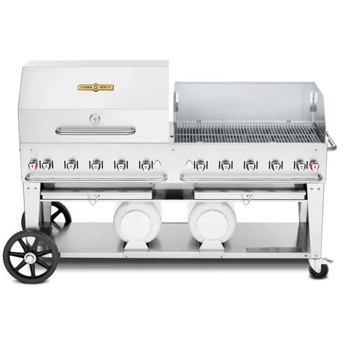CROWN VERITY CV-CCB-72RWP Grill with 10 Burners in Stainless Steel Design