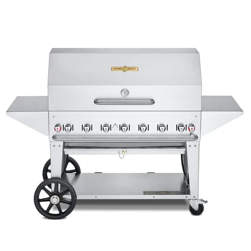 CROWN VERITY CV-MCB-48PRO-NG Mobile Outdoor Charbroiler Grill Package 48 in Natural Gas