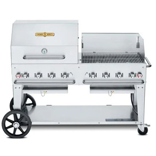 CROWN VERITY CV-MCB-60RWP-NG Outdoor Charbroiler with 8 Burners and Natural Gas