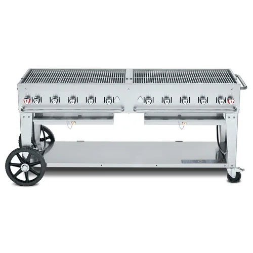 CROWN VERITY CV-MCB-72NG Mobile Outdoor Charbroiler with 70in x 21in Grill Area