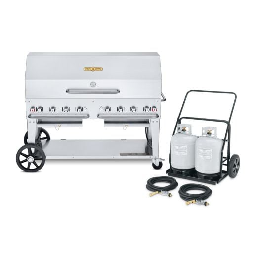 CROWN VERITY CV-MCC-60-1RDP Mobile Cart Grill with Tank Cart and LP Gas