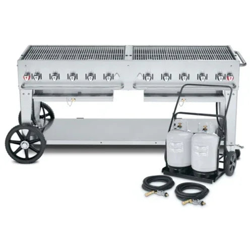 CROWN VERITY CV-MCC-72 Mobile Grill with Tank Cart and LP Gas System