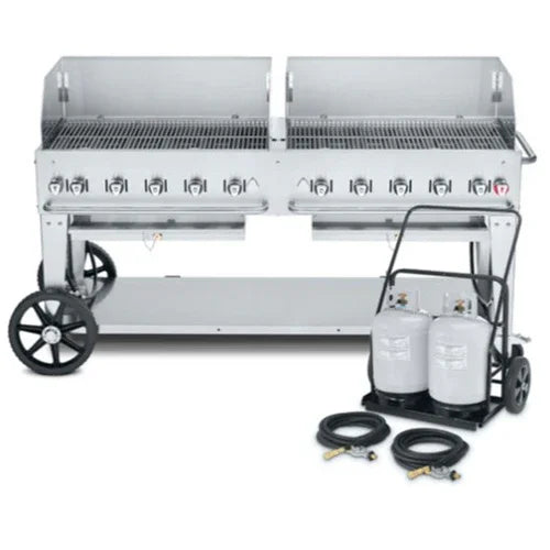 CROWN VERITY CV-MCC-72WGP Mobile Cart Grill with Tank and LP Gas