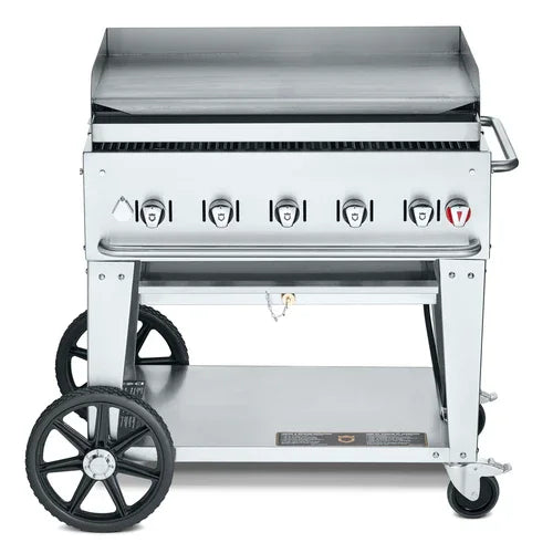 CROWN VERITY CV-MG-36NG mobile outdoor griddle with natural gas and 5 burners